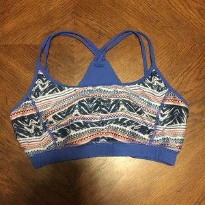 Blue pattern sportsbra